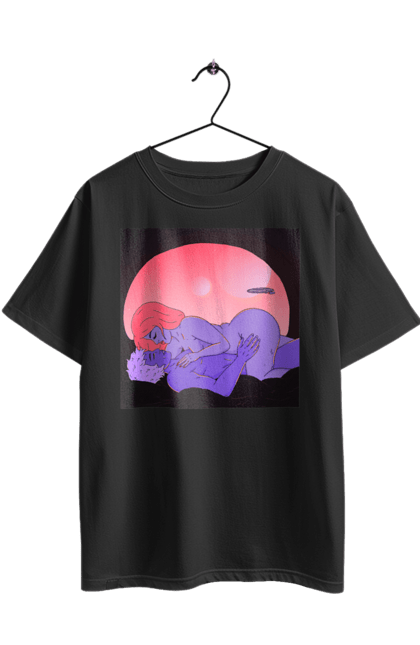 Футболка оверсайз з принтом "Інопланетяни Дівчина І Хлопець". Голі, дівчина, хлопець. 2070702