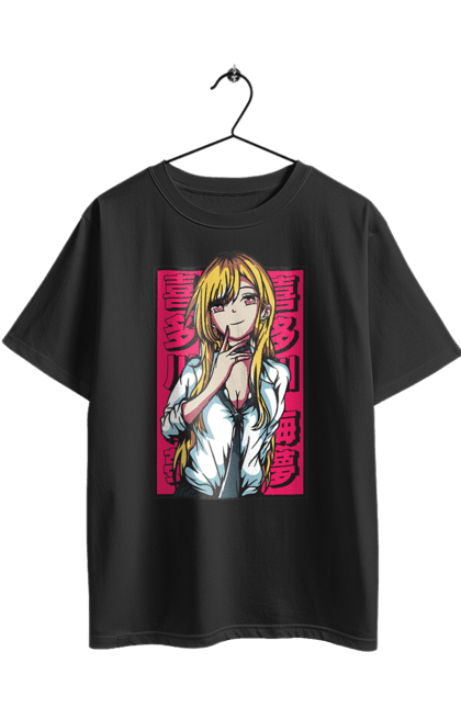 Футболка оверсайз з принтом "Ця фарфорова лялечка закохалася". Anime, manga, marin kitagawa, my dress-up darling, аніме, манга, марін, марін кітагава, фарфорова лялечка. 2070702