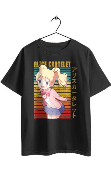 Футболка оверсайз з принтом "Золота мозаїка Аліса Картелет". Alice cartelet, anime, kiniro mosaic, kinmoza, manga, аліса, аліса картелет, аніме, золота мозаїка, манга. 2070702