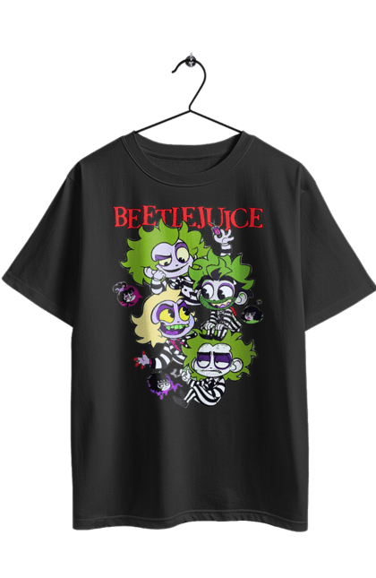 Футболка оверсайз з принтом "Бітлджюс". Beetlejuice, ghost, tim burton, warner bros, бітлджюс, жах, комедія, привид, тім бертон, фільм. 2070702