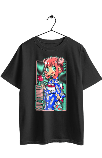 Футболка оверсайз з принтом "Сім'я шпигуна Аня". Spy x family, аниме, аня, йор, лойд, манга, сім я шпигуна. 2070702