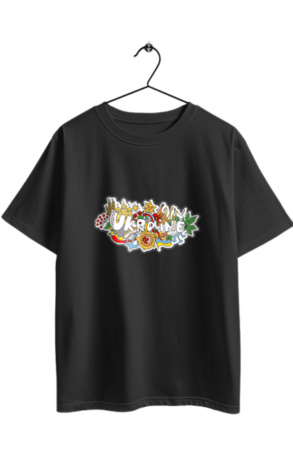 Футболка оверсайз з принтом "Україна". Народи, символіка, україна. 2070702