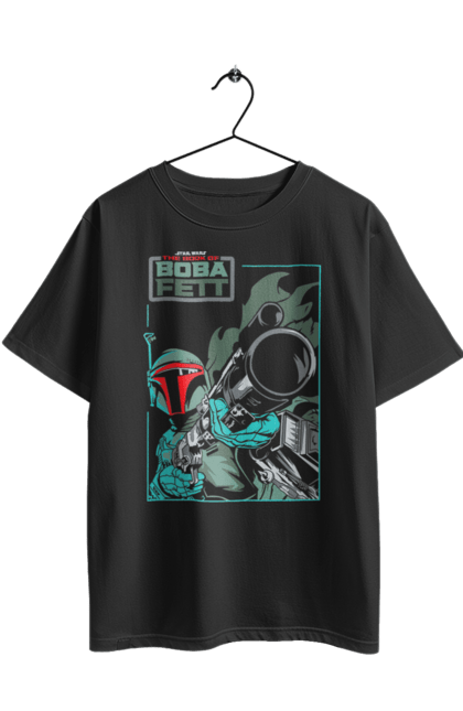 Oversized t-shirt with prints Boba Fett. Bob fett, boba fett, clone, head hunter, star wars. 2070702