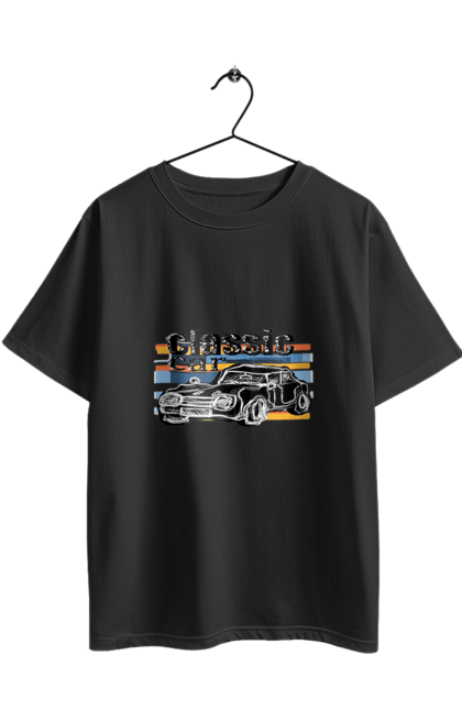 Футболка оверсайз з принтом "Принт Класичний Автомобіль". Автомобіль, класичний, ретро авто, старовинний автомобіль. 2070702