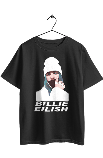 Футболка оверсайз з принтом "Біллі Айліш". Біллі айліш, логотип біллі айліш, принт біллі айліш, співачка біллі айліш. 2070702