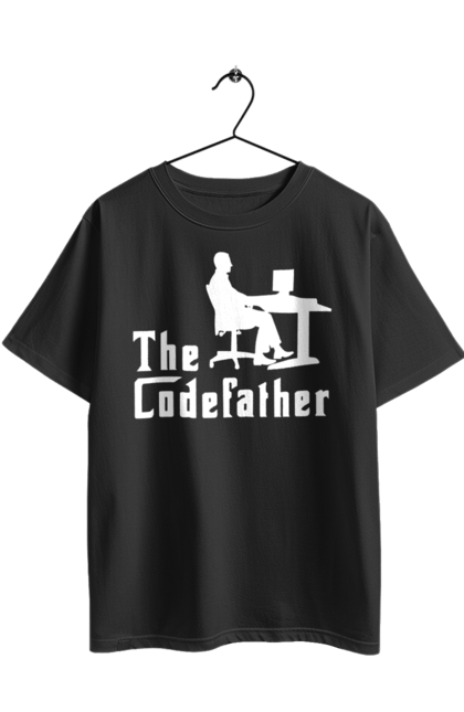 Футболка оверсайз з принтом "Батько коду". Айті, айтішник, батько коду, для айтішника, для програміста, подарунок айтішнику, подарунок програмісту, програміст, розробник. 2070702