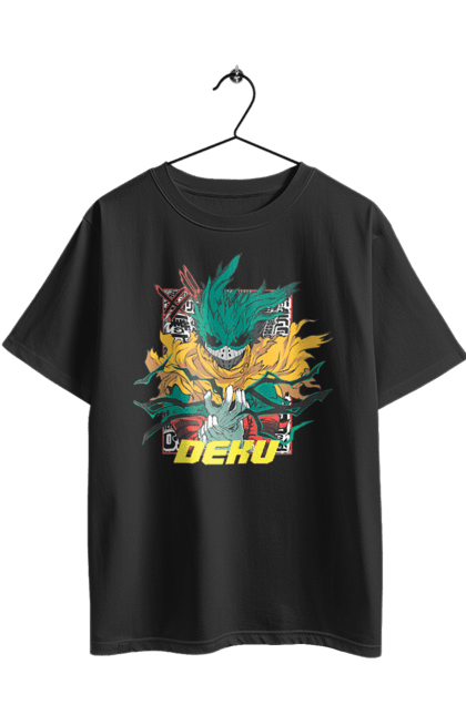 Футболка оверсайз з принтом "Моя академія героїв Мідорія". Izuku, midoriya, my hero academia, аніме, ізуку мідорія, манга, мідорія, моя геройська академія. 2070702