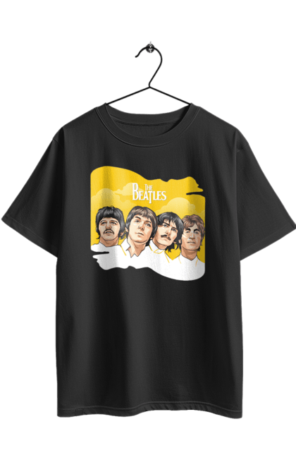 Oversized t-shirt with prints The Beatles. Beatles, george harrison, john lennon, liverpool four, music, paul mccartney, ringo starr. 2070702