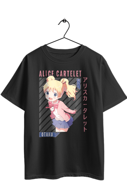 Футболка оверсайз з принтом "Золота мозаїка Аліса Картелет". Alice cartelet, anime, kiniro mosaic, kinmoza, manga, аліса, аліса картелет, аніме, золота мозаїка, манга. 2070702