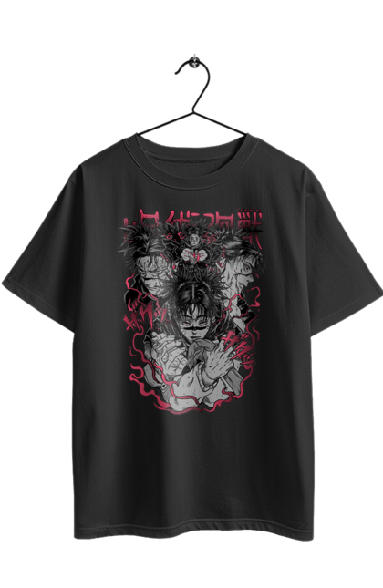 Футболка оверсайз з принтом "Магічна битва Чосо". Anime, choso, manga, аніме, манга, містика, темне фентезі, чосо. 2070702