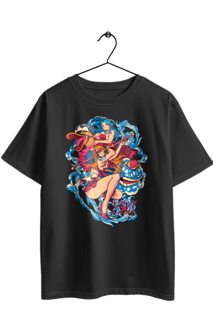 Футболка оверсайз з принтом "Ван Піс Намі". Cat burglar, nami, one piece, аніме, ван пис, ван піс, кішка-злодійка, манга, намі. 2070702