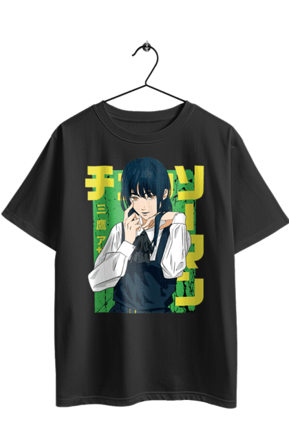 Футболка оверсайз з принтом "Людина Бензопила Аса". Anime, asa, chainsaw man, manga, mitaka asa, yoru, аніме, аса, аса мітака, йор. 2070702