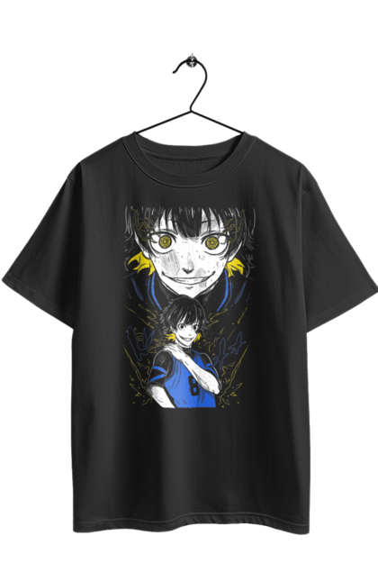 Oversized t-shirt with prints Blue Lock Meguru Bachira. Anime, bachira, blue lock, blue prison, football, manga, meguru, meguru bachira, sport. 2070702