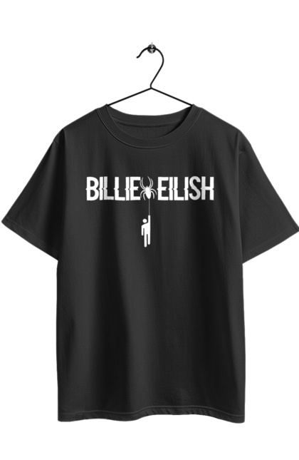 Футболка оверсайз з принтом "Біллі Айліш". Біллі айліш, логотип біллі айліш, принт біллі айліш, співачка біллі айліш. 2070702