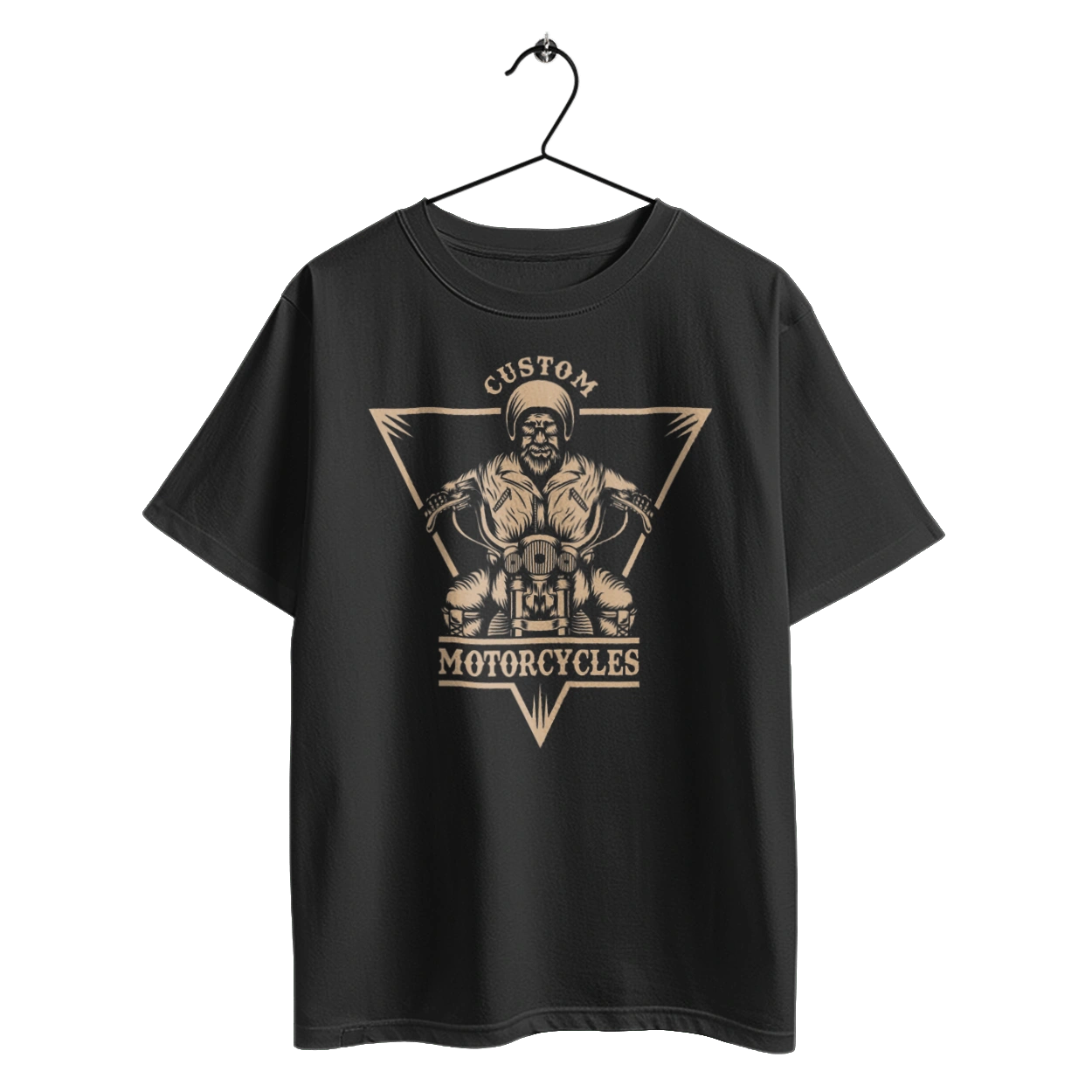 Skeleton on a motorcycle