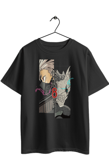 Футболка оверсайз з принтом "Кайдзю №8 Ген Нарумі". Gen narumi, kaiju, kaiju № 8, narumi, аніме, ген нарумі, кайдзю № 8, манга, нарумі. 2070702