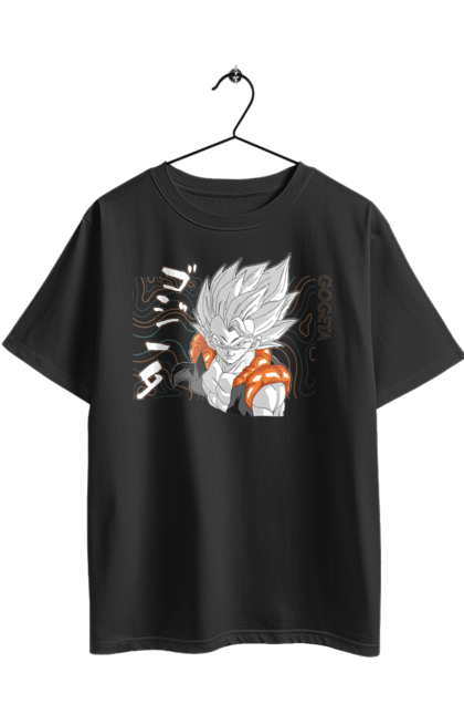 Футболка оверсайз с принтом Жемчуг дракона Годжита. Anime, dragon ball, gogeta, manga, tv series, аниме, годжита, гоку, жемчуг дракона, манга. 2070702