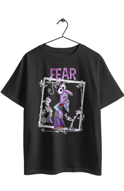 Футболка оверсайз с принтом Головоломка Страх. Fear, inside out, pixar, головоломка, мультфильм, страх, эмоции. 2070702