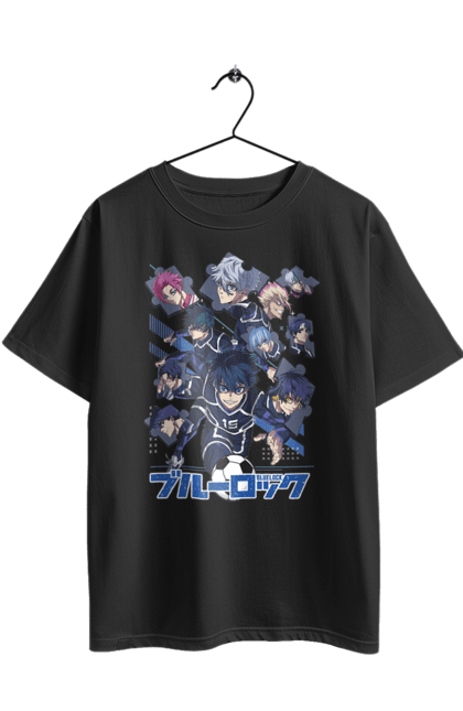 Oversized t-shirt with prints Blue Lock. Anime, blue lock, blue prison, manga, sport, sports anime. 2070702