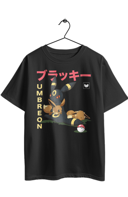 Футболка оверсайз з принтом "Покемон Іві". Eevee, nintendo, pokemon, pokеmon go, umbreon, іві, покемон, умбреон. 2070702