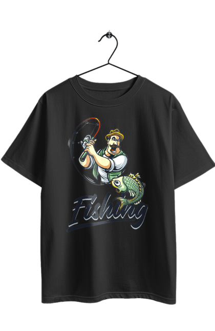 Футболка оверсайз з принтом "Рибалка, літо". Відпочинок, літо, рибалка. 2070702