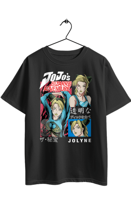 Футболка оверсайз з принтом "ДжоДжо Джолін Кудзе". Jojo, jojo’s bizarre adventure, jolyne cujoh, аніме, джоджо, джолін кудзе, манга, неймовірні пригоди джоджо. 2070702