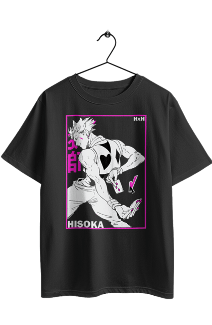 Футболка оверсайз з принтом "Hunter x Hunter Хісока". Hisoka, hunter x hunter, аніме, антагоніст, манга, персонаж, хісока. 2070702