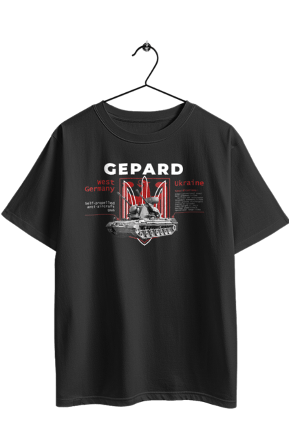 Футболка оверсайз з принтом "Gepard". F16, gepard, nasams, stinger, zuzana, гаубиця, два герби, залужний, сюзанна. 2070702