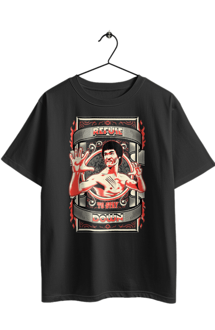 Футболка оверсайз з принтом "Брюс Лі". Bruce lee, актор, брюс лі, дракон, кіно, постер, фільм. 2070702