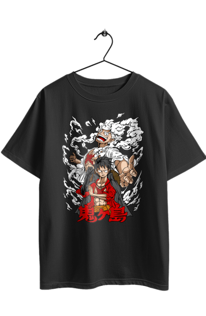 Футболка оверсайз з принтом "Ван Піс Луффі". Luffy, one piece, аніме, ван піс, великий куш, луффі, манга, монки де луффі, пірати. 2070702