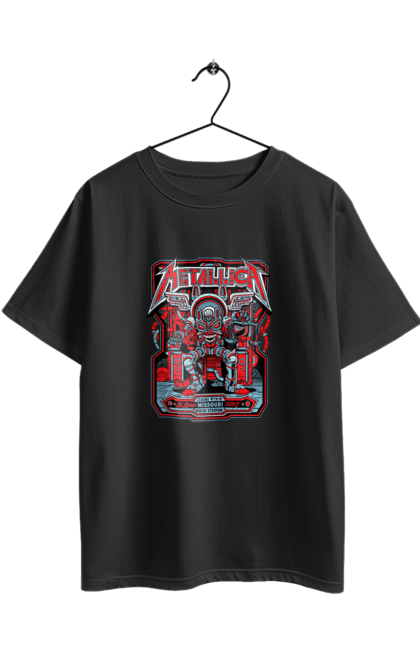 Oversized t-shirt with prints Metallica. Hard rock, heavy metal, metallica, music, rock band, speed metal, thrash metal. 2070702