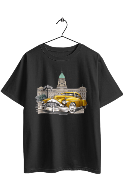 Футболка оверсайз з принтом "Автомобіль та архітектура модерн". Автомобіль, архітектура, модерн. 2070702