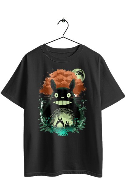 Футболка оверсайз з принтом "Тоторо". Аніме, комедія драма, мій сосід тоторо, пригоди, серіал, фентезі, фільм. 2070702