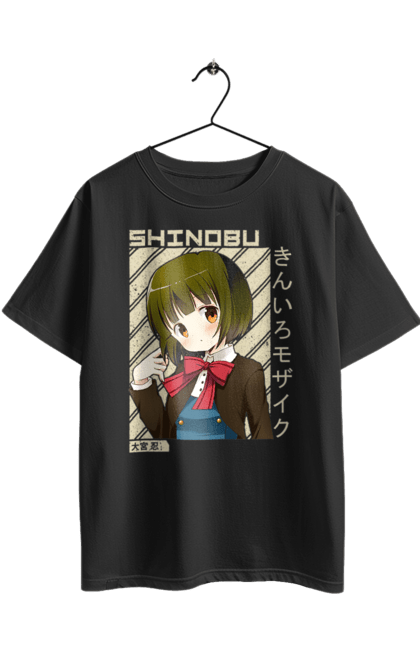 Футболка оверсайз з принтом "Золота мозаїка Шинобу Омія". Anime, kiniro mosaic, kinmoza, manga, shinobu omiya, аніме, золота мозаїка, манга, шинобу, шинобу омія. 2070702