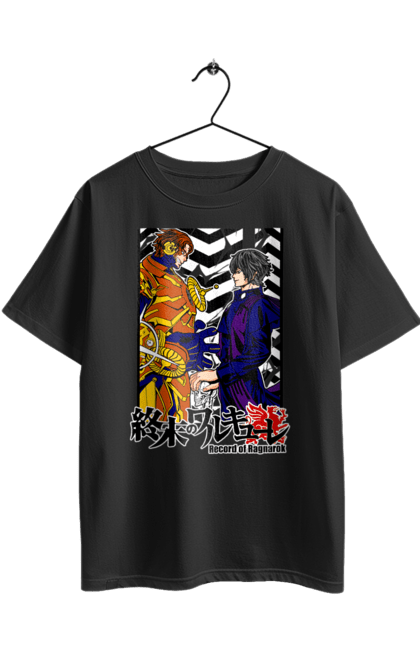 Футболка оверсайз з принтом "Повість про кінець світу Нікола Тесла та Вельзевул". Anime, beelzebub, manga, nikola tesla, record of ragnarok, аніме, вельзевул, комікс, манга, нікола тесла. 2070702