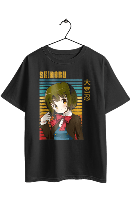 Футболка оверсайз з принтом "Золота мозаїка Шинобу Омія". Anime, kiniro mosaic, kinmoza, manga, shinobu omiya, аніме, золота мозаїка, манга, шинобу, шинобу омія. 2070702