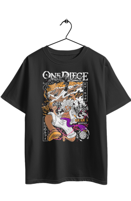 Футболка оверсайз з принтом "Ван Піс Луффі". Luffy, one piece, аніме, ван піс, великий куш, луффі, манга, монки де луффі, пірати. 2070702
