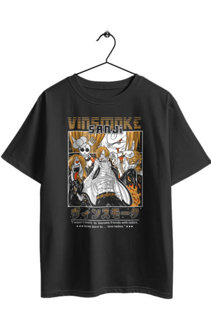 Футболка оверсайз з принтом "Ван Піс Вінсмок Санджи". One piece, sanji, аніме, ван пис, ван піс, вінсмок санджи, манга, санджи. 2070702