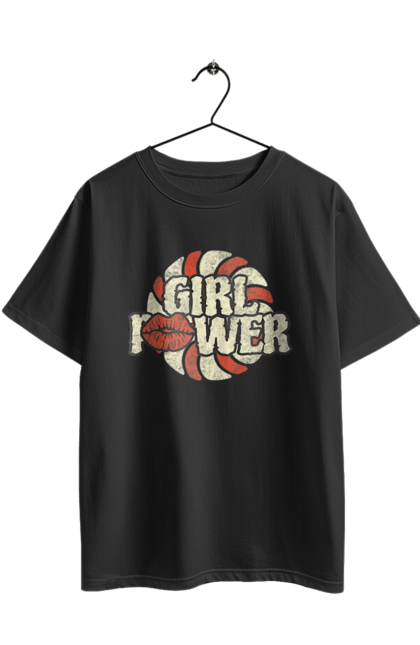Футболка оверсайз з принтом "Girl Power". Girl power, гасло, дівчата, дівчата можуть, жінки, жіноча сила, незалежність, сила, фемінізм. 2070702