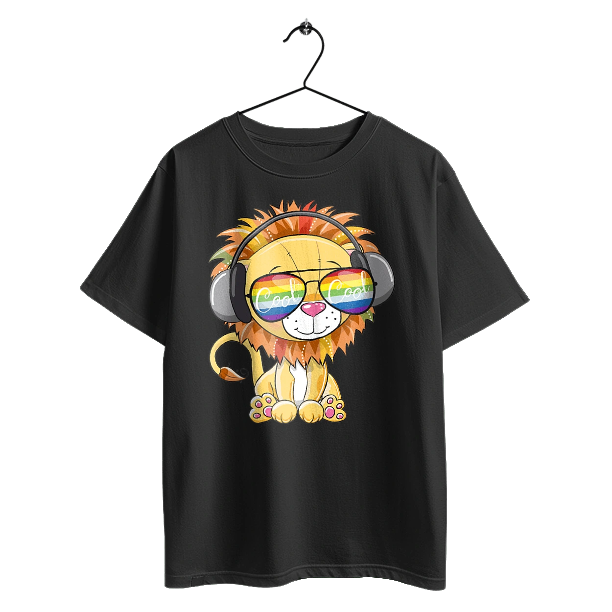 Lion In Glasses And Headphones