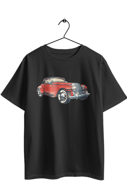 Футболка оверсайз з принтом "Автомобіль Раритет". Авто, автомобіль, ретро. 2070702