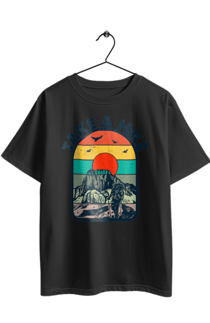 Oversized t-shirt with prints Take A Walk Climber, Mountains. Climber, hike, take a walk. 2070702