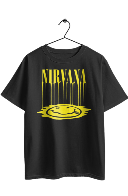 Футболка оверсайз з принтом "Нірвана". Nirvana, альтернативний рок, гранж, курт кобейн, нірвана, панк рок, рок група, хард рок. 2070702
