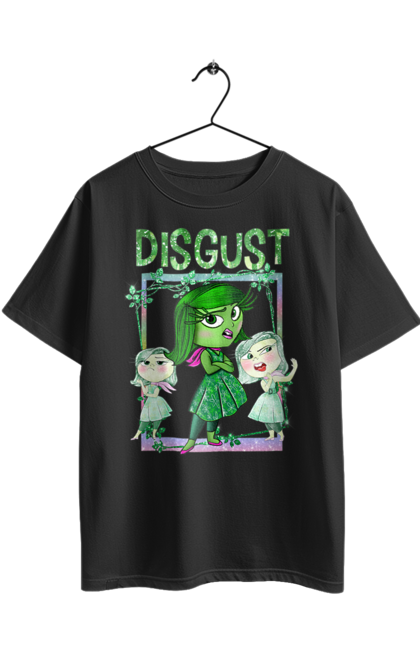 Футболка оверсайз з принтом "Думками навиворіт Відраза". Disgust, inside out, pixar, відраза, гидливість, думками навиворіт, емоції, мультфільм. 2070702