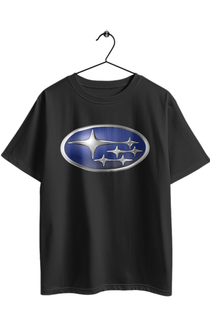 Футболка оверсайз з принтом "Subaru". Авто, логотип, субару. 2070702