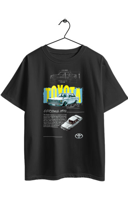 Футболка оверсайз з принтом "Toyota Corona". Corona, toyota, toyota corona, авто, авто, автомобіль, корона, тойота, тойота корона. 2070702