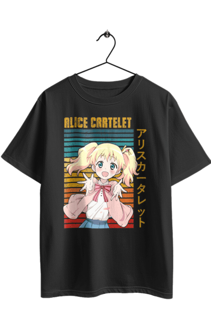 Футболка оверсайз з принтом "Золота мозаїка Аліса Картелет". Alice cartelet, anime, kiniro mosaic, kinmoza, manga, аліса, аліса картелет, аніме, золота мозаїка, манга. 2070702