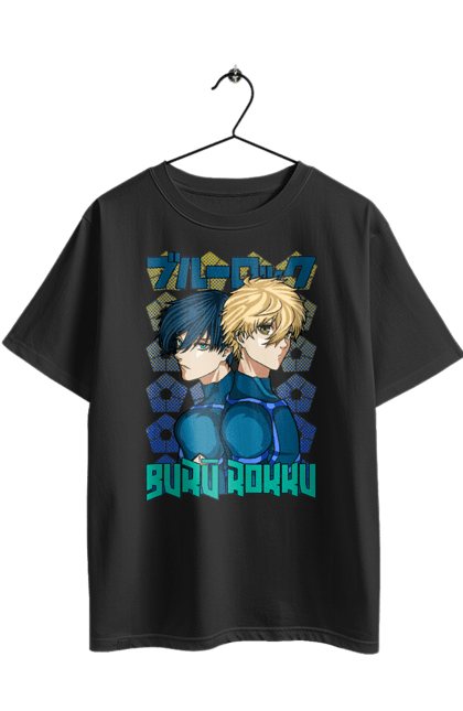 Oversized t-shirt with prints Blue Lock. Anime, blue lock, blue prison, manga, sport, sports anime. 2070702