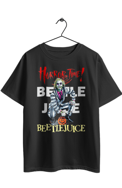 Oversized t-shirt with prints Beetlejuice. Beetlejuice, comedy, ghost, horror, movie, tim burton, warner bros. 2070702