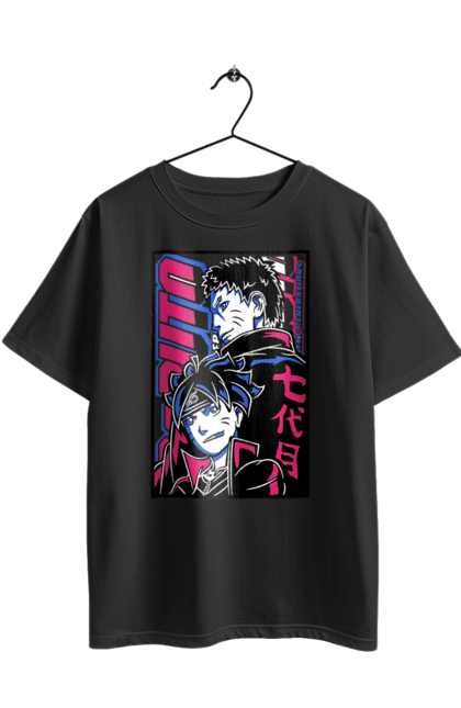 Футболка оверсайз с принтом Боруто. Boruto, naruto, аниме, боруто, враги, манга, наруто, неон, сериал. 2070702